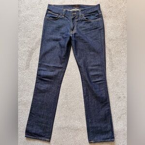 Mens Nudie Jeans Slim Jim 34x34 Straight Leg Dark Wash Denim